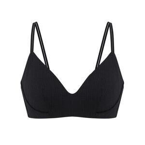 Neiwai Pure Comfort Premium Triangle Wireless Bralette Black Medium Modal Cotton